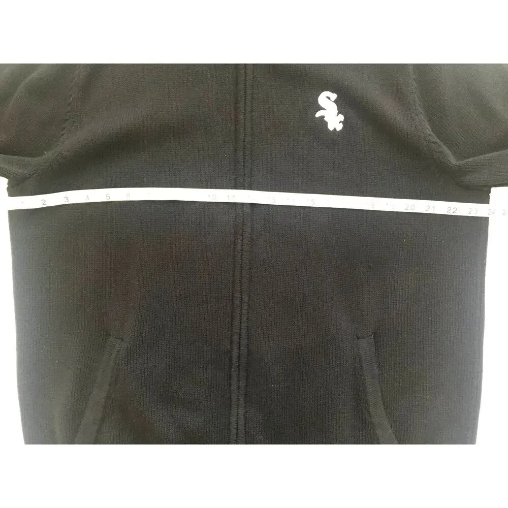L.L.Bean Black‎ Chicago White Sox Full Zip Sweater Men's XL Regular Cotton